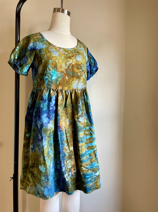 Linen Raglan Dress - Dyed and Ready to Ship